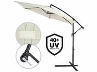 Kingsleeve Sonnenschirm mit Ständer 300 cm Groß UV Schutz 50+ Kurbel Neigbar...