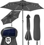 Sonnenschirm Led Beleuchtung 300 Cm Uv Schutz 80+ Schutzh&uuml;lle Gro&szlig; Rund Solar