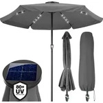 Sonnenschirm Led Beleuchtung Uv Schutz 80+ Solar Schutzh&uuml;lle 330cm Gro&szlig; Kurbel