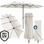 Kingsleeve Doppelsonnenschirm 460x270 Cm Uv Schutz 80+ Gro&szlig; Xxl Schutzh&uuml;lle Kurbel