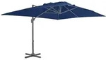 Ampelschirm Mit Aluminium-mast 4x3 M Azurblau Vidaxl