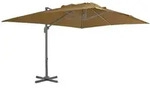 Ampelschirm Mit Aluminium-mast 400x300 Cm Taupe - Vidaxl
