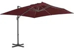 Ampelschirm Mit Aluminium-mast 400x300 Cm Bordeauxrot Vidaxl
