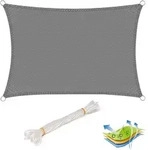 Woltu - Sonnensegel Rechteck Atmungsaktiv Sonnenschutz Hdpe Windschutz Mit Uv...