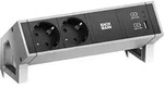 Bachmann Desk2 2xcee7/3 1xusb A/c 22w 0,2m Inox, 902.901