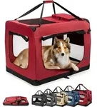 Lionto Hundetransportbox Faltbar, Stabile Stoffbox Mit Mesh-eins&auml;tzen, Ideal F&uuml;r