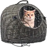Katzen-transportkorb Grau 50x42x40 Cm Nat&uuml;rliche Weide Vidaxl
