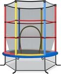 Costway - 140cm Gartentrampolin Mit Sicherheitsnetz, Trampolin Bis 45kg Belastbar,