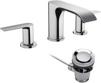 Hansgrohe Vivenis - Waschtischarmatur 90, 3-loch Installation, Mit Ablaufgarnitur
