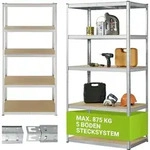 Schwerlastregal Basic 200x100x60 Cm &ndash; Lagerregal Mit 5 B&ouml;den &ndash; Max. 875 Kg -