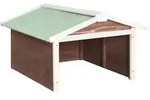 Roboter-rasenm&auml;her Garage 72x87x50 Cm Mocca Wei&szlig; Tannenholz - Vidaxl