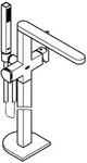 Plus Einhand-wannenbatterie Dn 15, Bodenmontage, Handbrause - Grohe