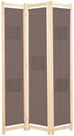 3-teiliger Raumteiler Braun 120 X 170 X 4 Cm Stoff Vidaxl