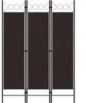 3-tlg. Raumteiler Braun 120 X 180 Cm Vidaxl