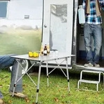 Woltu Alu Campingtisch Klappbar Falttisch Mit Tragetasche, Aluminium Campingtisch