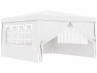 Profi-Partyzelt mit Seitenwänden 4×4 m Weiß 90 g/m² vidaXL10877