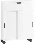Bzr31-w Nischenregal Badezimmerschrank Badschrank Badrollwagen Mit 2 Schiebet&uuml;ren