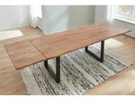 Sam Outillage - Baumkantentisch Akazie Stonefarben 140 (220) X 90 Cm Ansteckplatten