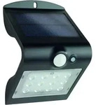 Rev - Led Solar Wandleuchte Au&szlig;enleuchte Mini Fassadenbeleuchtung Schwarz 14,5x9,6cm