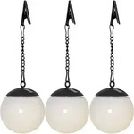 Led-solar-kugel "globus", 3er Set, Wei&szlig;, Je &Oslash; 10cm