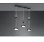 Trio - Led Pendelleuchte Franklin 3-flammig H&ouml;henverstellbar In Anthrazit, B: 85cm