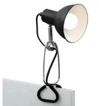 Klemmleuchte Schwenkbar Kabelschalter Schwenkbar E14 8 W Schwarz Metall Briloner