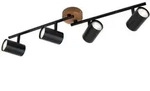 Briloner - Deckenspot Retro Vintage Dreh- & Schwenkbar 4x Gu10 Schwarz Holzbasis