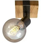 Brilo - Wandspot Wandlampe Retro Dreh-& Schwenkbar 1xe27 Metall-holz 25w Ner