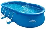 Summer Waves - Quick Up Pool Aufblasbarer Pool Oval Inkl. Zubeh&ouml;r Blau 549x305x107