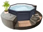 Netspa - Octopus Outdoor Whirlpool Halbstarr Achteckig F&uuml;r 4-6 Personen Inkl. 5