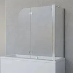 Duschabtrennung Angle Mit Seitenwand, 2-teilig Faltbar - Breite: 112, H&ouml;he: 142 Cm,