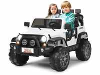 COSTWAY 2 Sitzer Jeep Kinderauto mit 2,4G-Fernbedienung, 3 Gang Elektroauto mit...