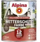 Wetterschutzfarbe Deckend 0,75 L Nussbraun Holzschutzfarbe - Alpina
