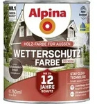 Wetterschutzfarbe Deckend 0,75 L Schokoladenbraun Holzschutzfarbe - Alpina