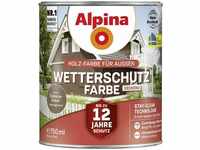 Alpina Wetterschutzfarbe deckend 0,75 L toskanabraun Holzschutzfarbe