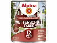 Alpina - Wetterschutzfarbe deckend 0,75 l schwedenrot Holzschutzfarbe