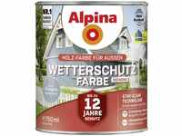 Alpina - Wetterschutzfarbe deckend 0,75 l silbergrau Holzschutzfarbe