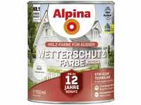 Alpina - Wetterschutzfarbe deckend 0,75 l weiß Holzschutzfarbe