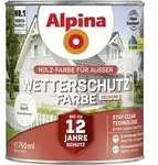 Wetterschutzfarbe Deckend 0,75 L Wei&szlig; Holzschutzfarbe - Alpina