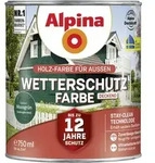 Wetterschutzfarbe Deckend 0,75 L Moosgr&uuml;n Holzschutzfarbe - Alpina