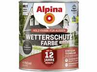 Wetterschutzfarbe deckend 0,75 l graubraun Holzschutzfarbe - Alpina
