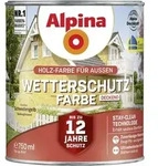 Wetterschutzfarbe Deckend 0,75 L Schwedengelb Holzschutzfarbe - Alpina