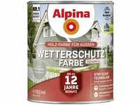 Alpina Wetterschutzfarbe deckend 0,75 L steingrau Holzschutzfarbe