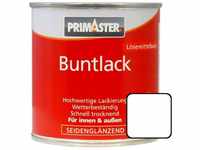 Buntlack 375ml Weiß Seidenglänzend Wetterbeständig Holz & Metall - Primaster