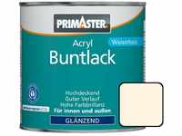 Acryl Buntlack 375ml Cremeweiß Glänzend Wetterbeständig Holz & Metall - Primaster