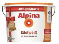 Alpina - Edelweiß 14L weiß matt Innenfarbe Hohe Deckkraft Wandfarbe Deckenfarbe