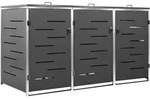 Vidaxl - M&uuml;lltonnenbox F&uuml;r 3 Tonnen 207x77,5x115 Cm Edelstahl