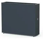 Herstera - Metall Pflanzk&uuml;bel, Blumenkasten, Hochbeet, Schmal, Anthrazit, 100 X 25 X