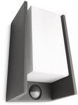 Philips Bridge Wandleuchte Au&szlig;en Mit Sensor (anthrazit) - E27 Fassung - Ip44