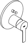 Lineare - Unterputzarmatur F&uuml;r 2 Verbraucher, Hard Graphite Geb&uuml;rstet 24064al1 -